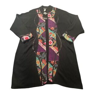 NWT Vintage Koos‎ Of Course 3X Quilted Patchwork Duster Long Cardigan Sweater